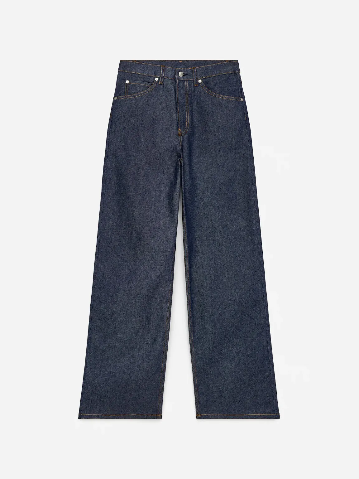 Wide-Leg Indigo Jean in Raw Indigo