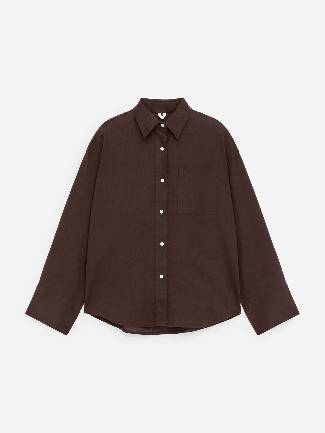 Relaxed Linen Shirt in Cocoa