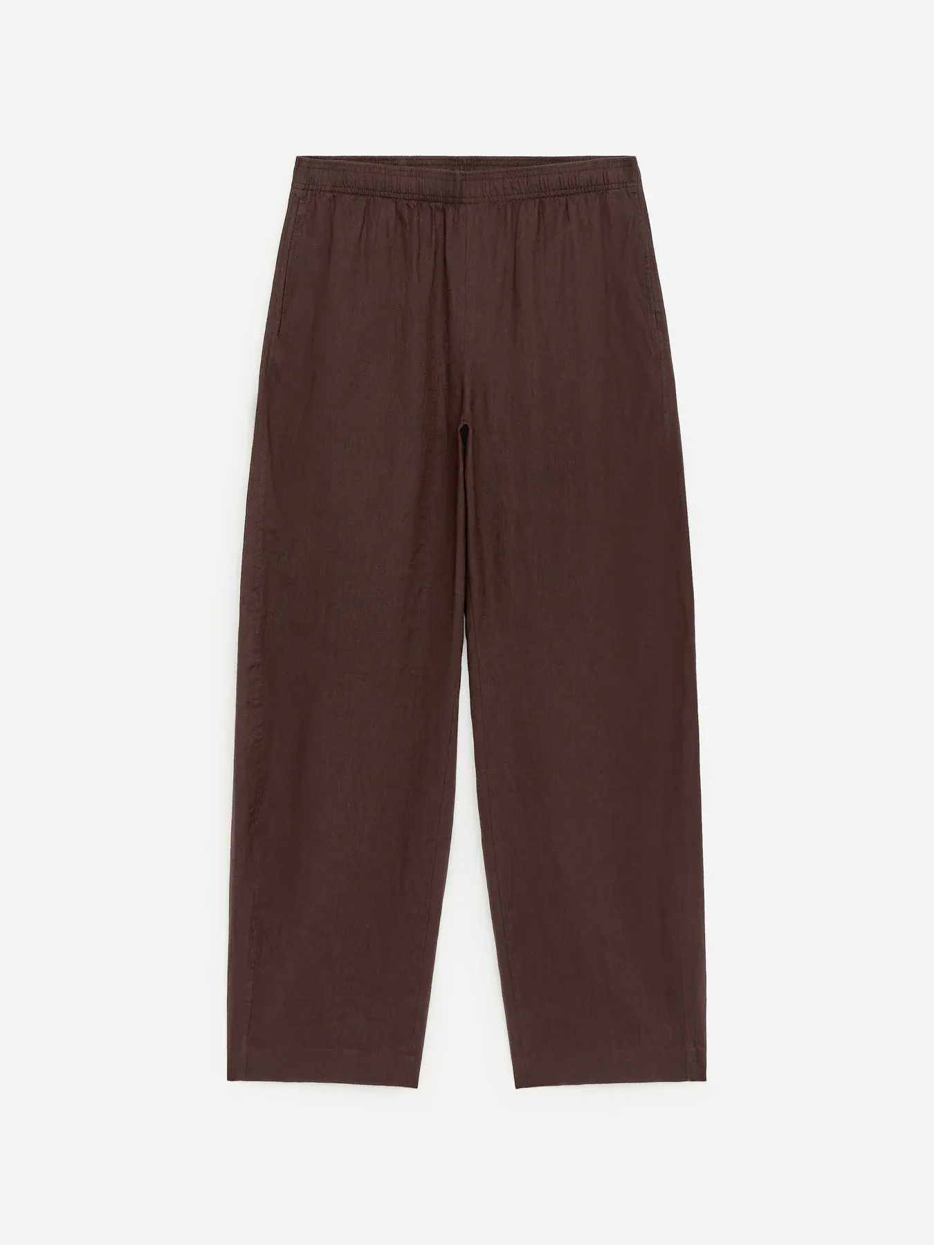 Barrel Linen Trouser in Cocoa