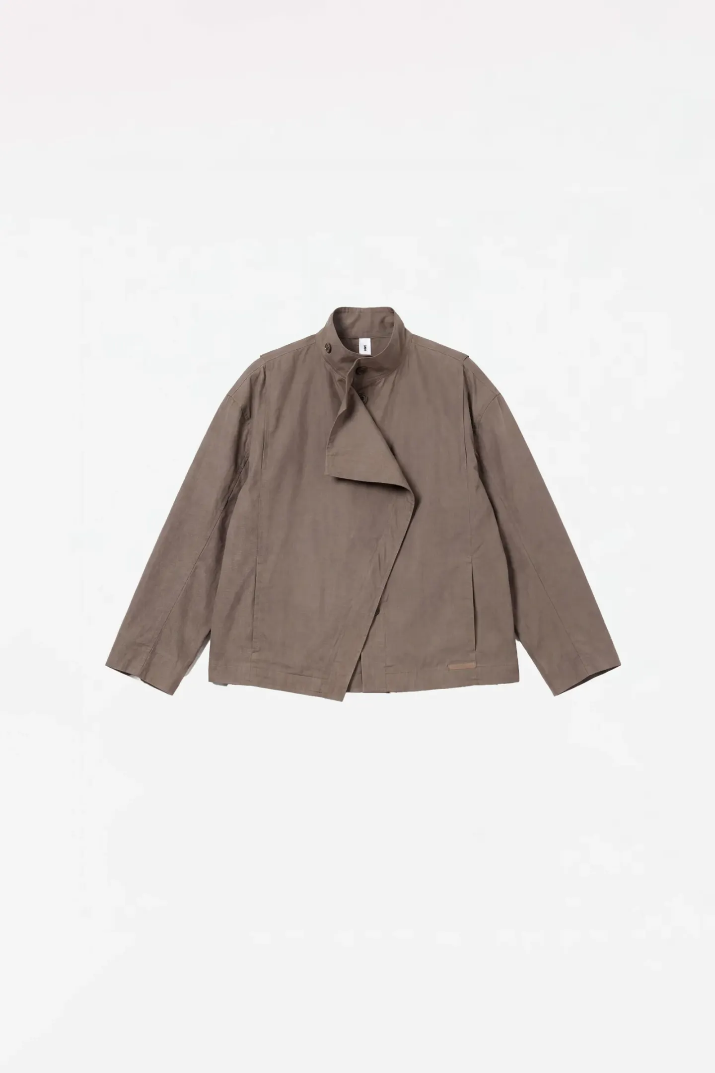 Stand-Collar Drift Jacket in Drift Taupe